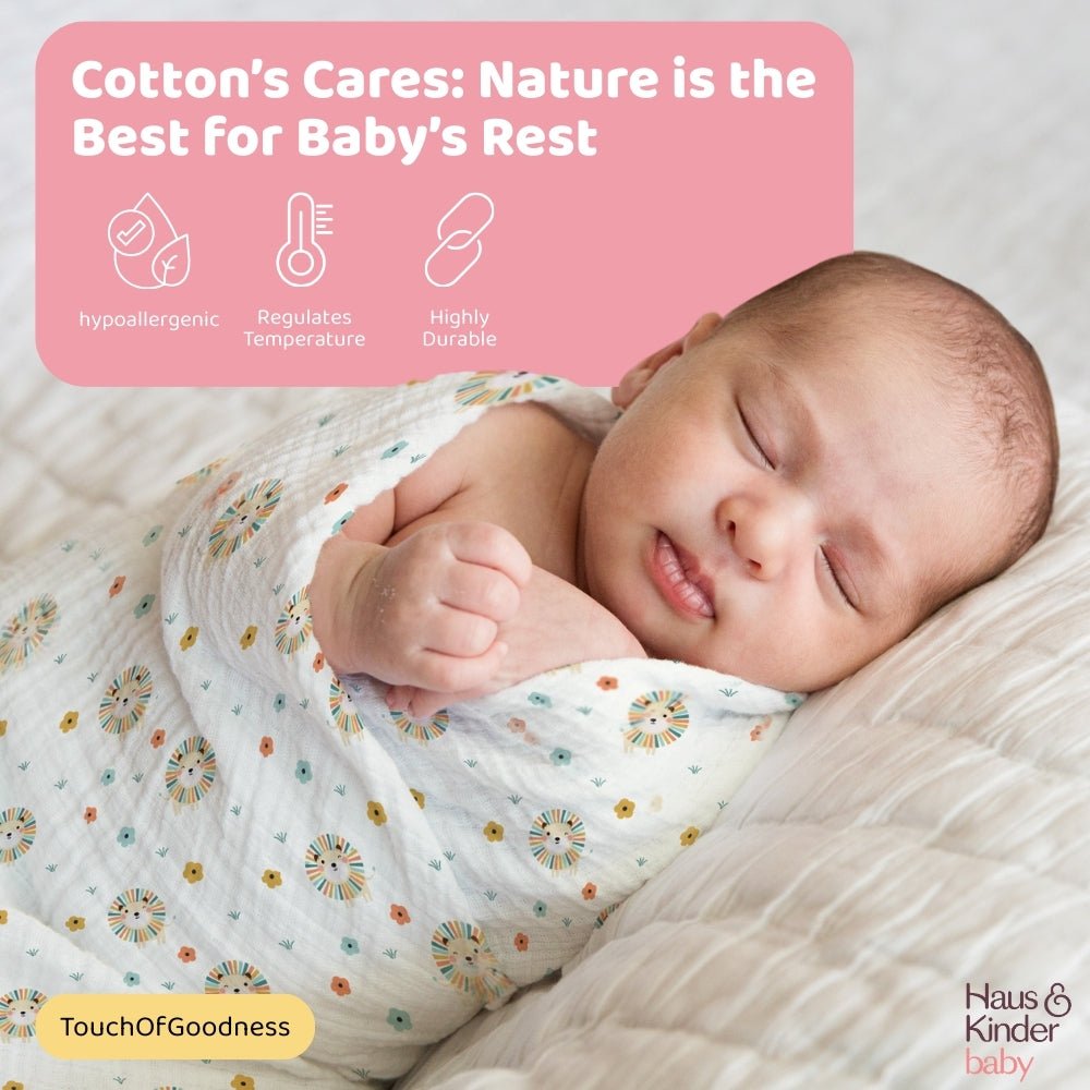 Lion's Garden Collection Muslin Swaddle - Swaddles | haus & kinder