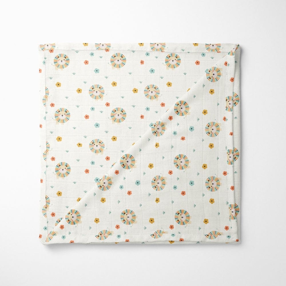 Lion's Garden Collection Muslin Swaddle