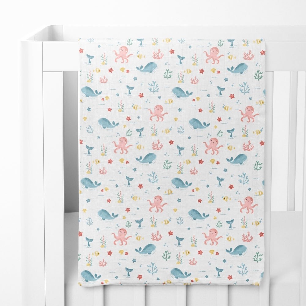 Vitamin Sea Collection Muslin Swaddle - Swaddles | haus & kinder