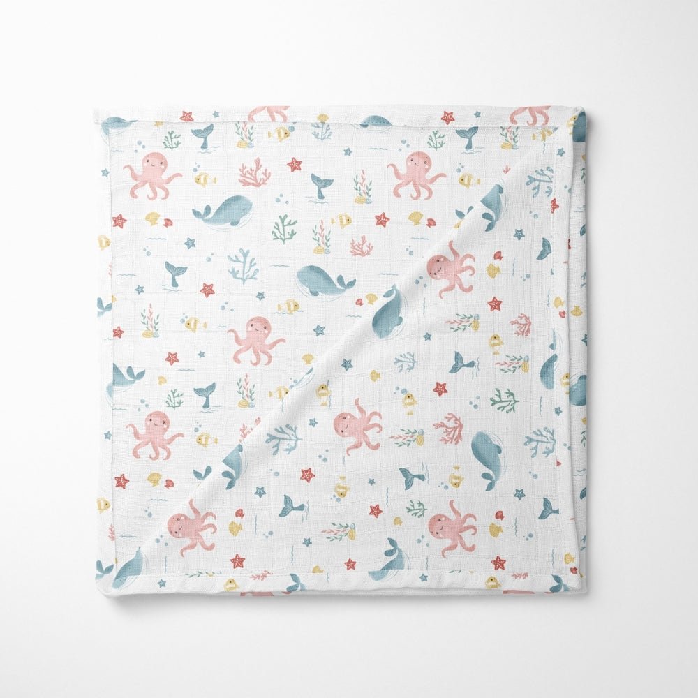 Vitamin Sea Collection Muslin Swaddle - Swaddles | haus & kinder