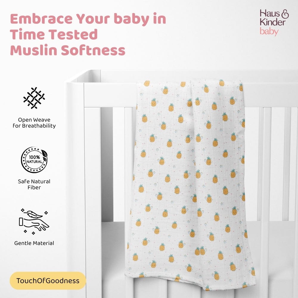 Jungle Party Collection Muslin Swaddle- Pack Of 3