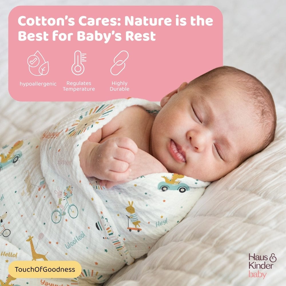 Jungle Party Collection Muslin Swaddle- Pack Of 3