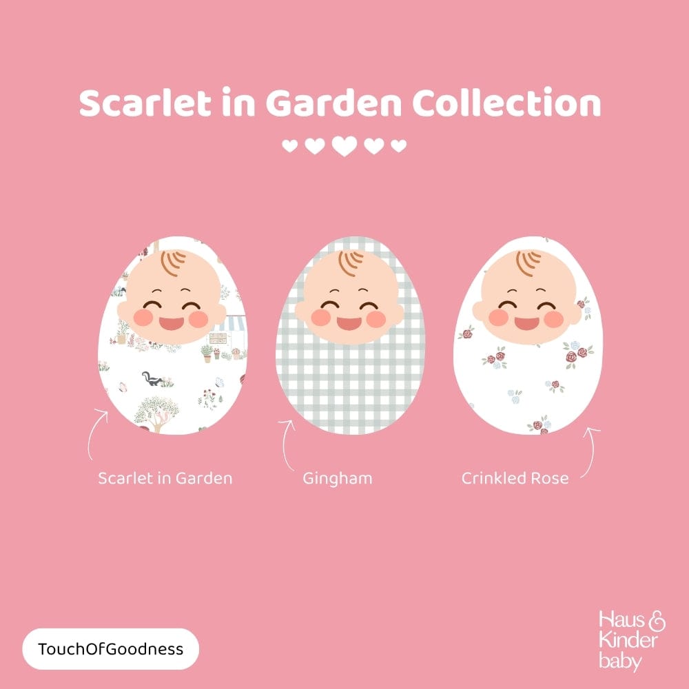 Scarlet In Garden Collection Muslin Swaddle- Pack Of 3