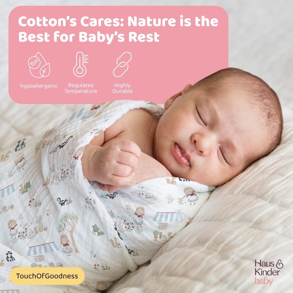 Scarlet In Garden Collection Muslin Swaddle- Pack Of 3