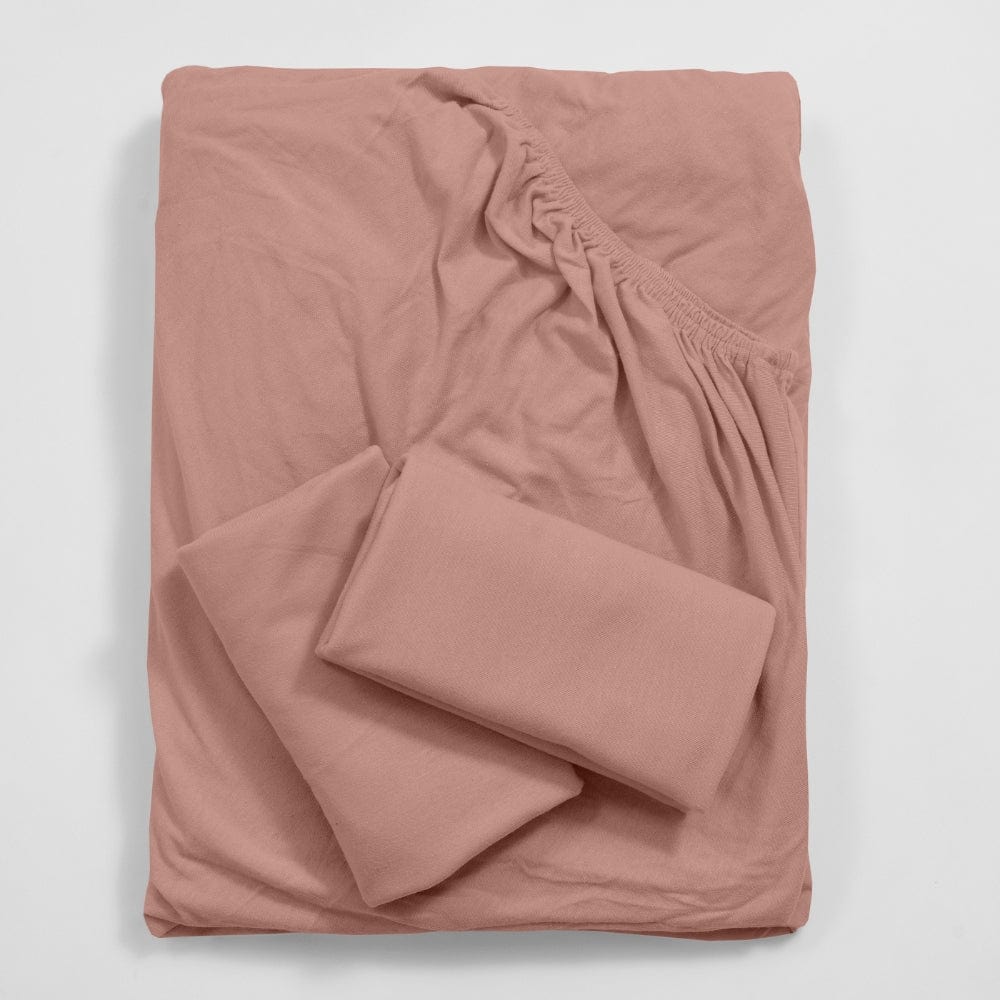 Jersey Fitted Bedsheet - King/Pink