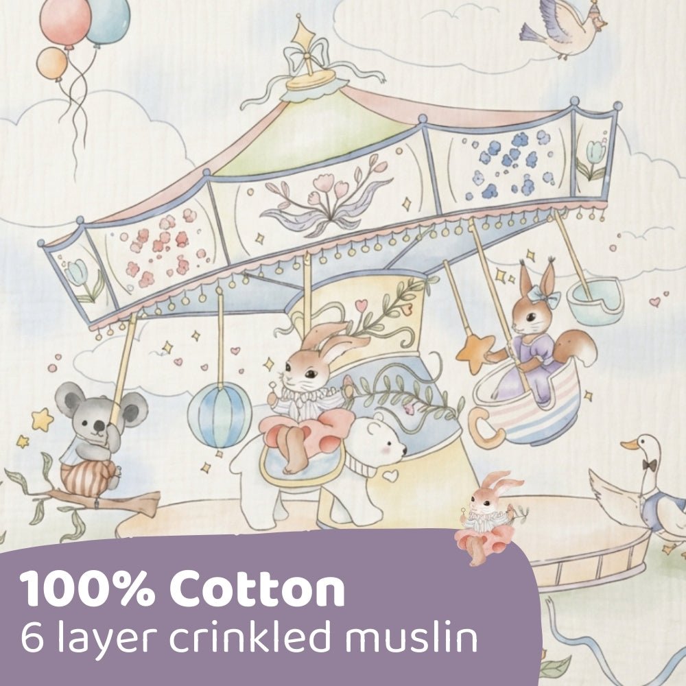 Fairy Spin Muslin 6-Layer Blanket, (0-2 Years) - Swaddles and Blankets | haus & kinder