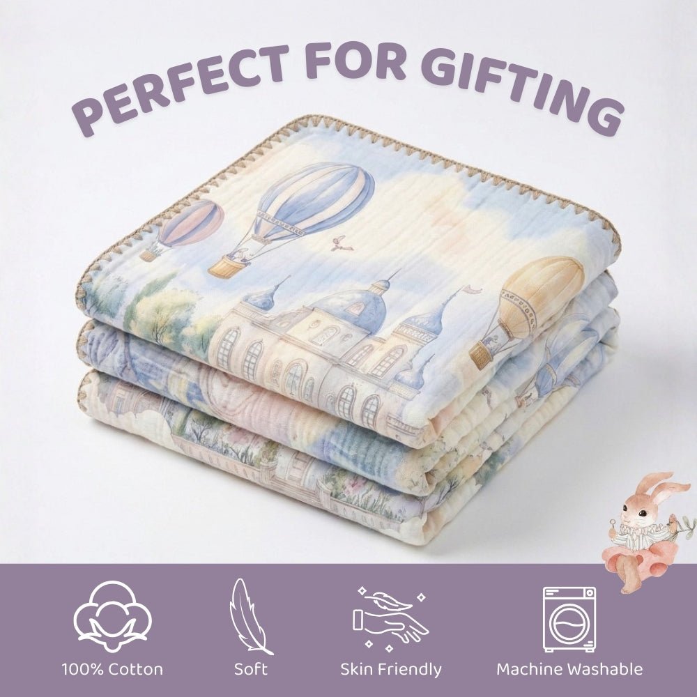 Fairy Spin Muslin 6-Layer Blanket, (0-2 Years) - Swaddles and Blankets | haus & kinder