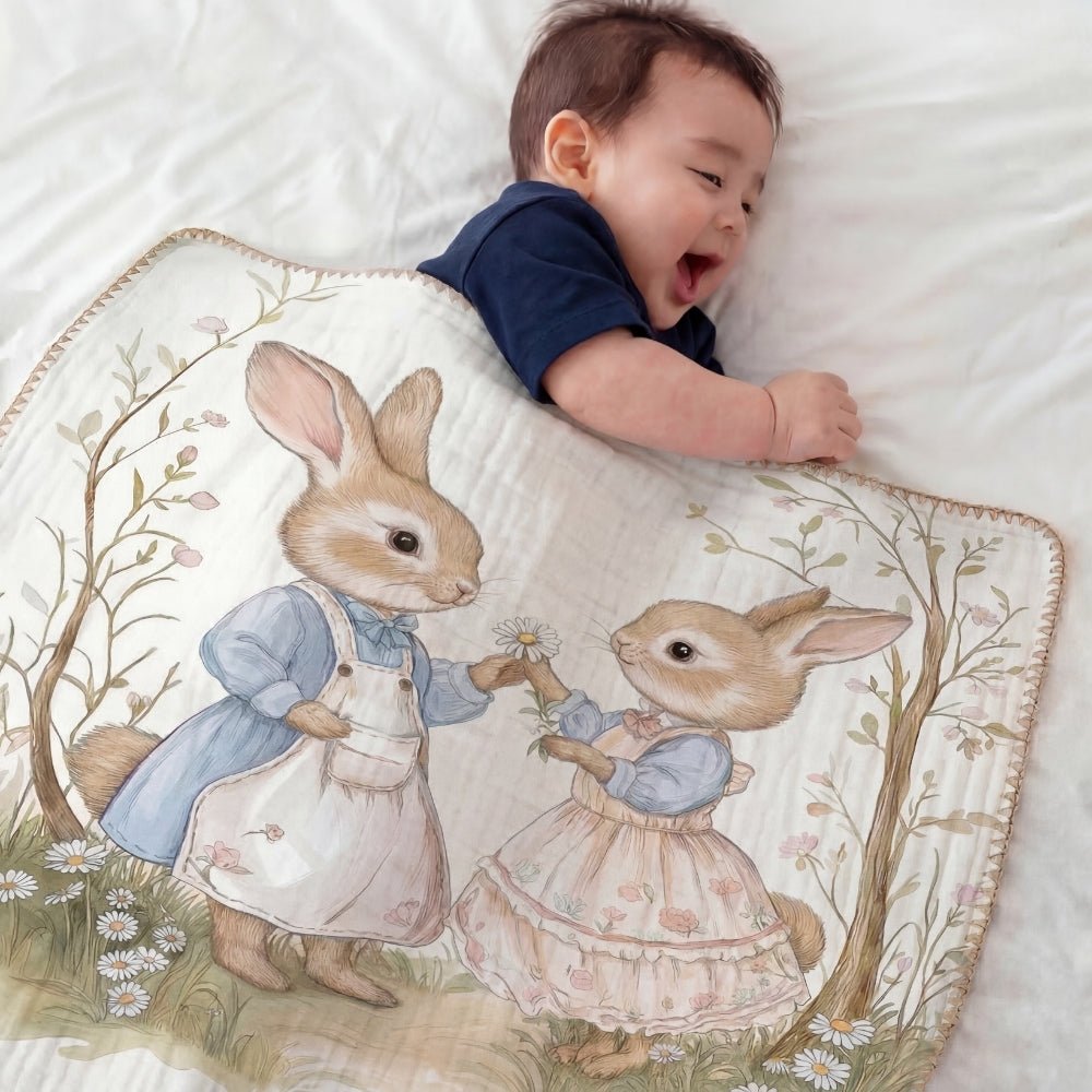 Meadow Mates Muslin 6- Layer Blanket, (0-2 Years) - Swaddles and Blankets | haus & kinder