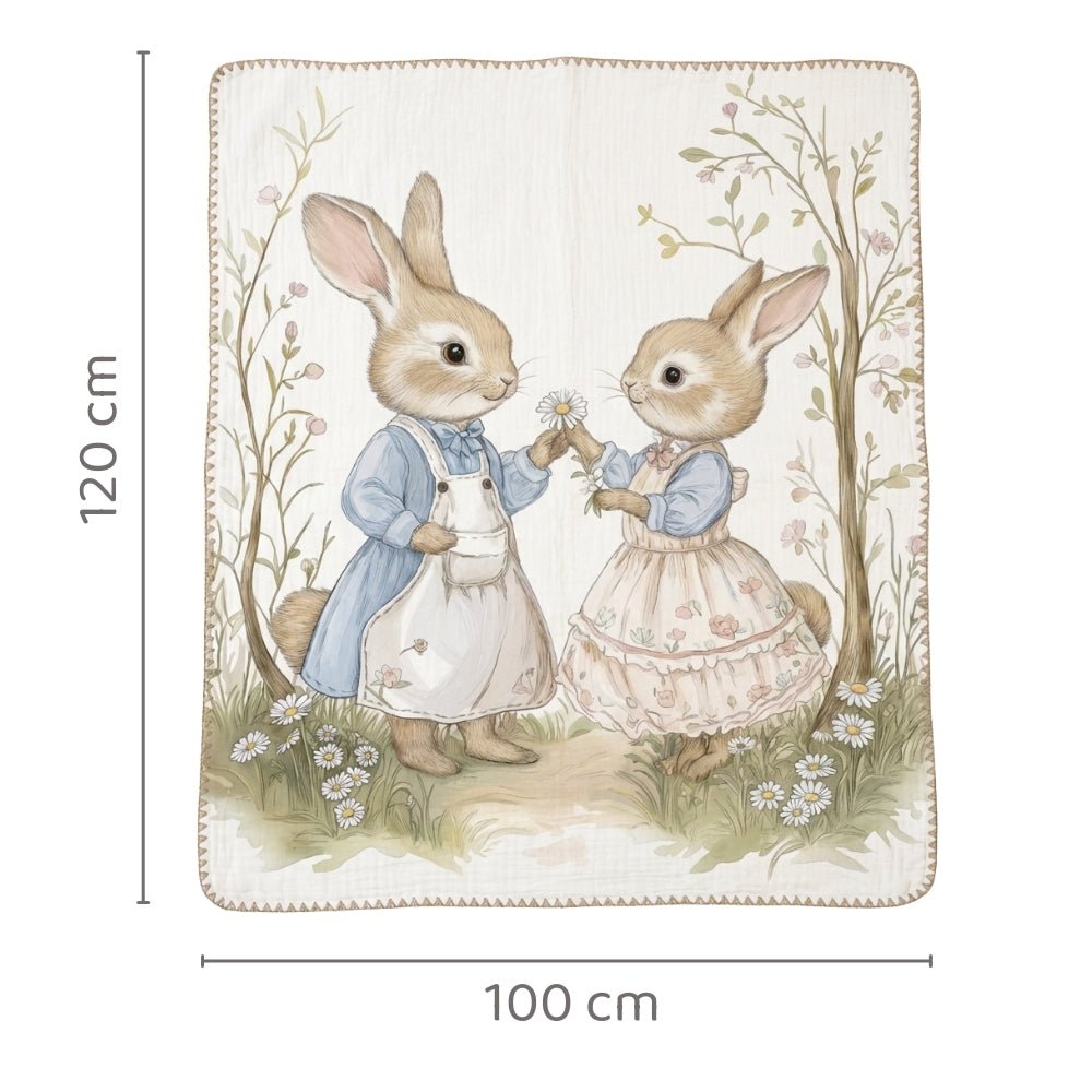 Meadow Mates Muslin 6- Layer Blanket, (0-2 Years) - Swaddles and Blankets | haus & kinder