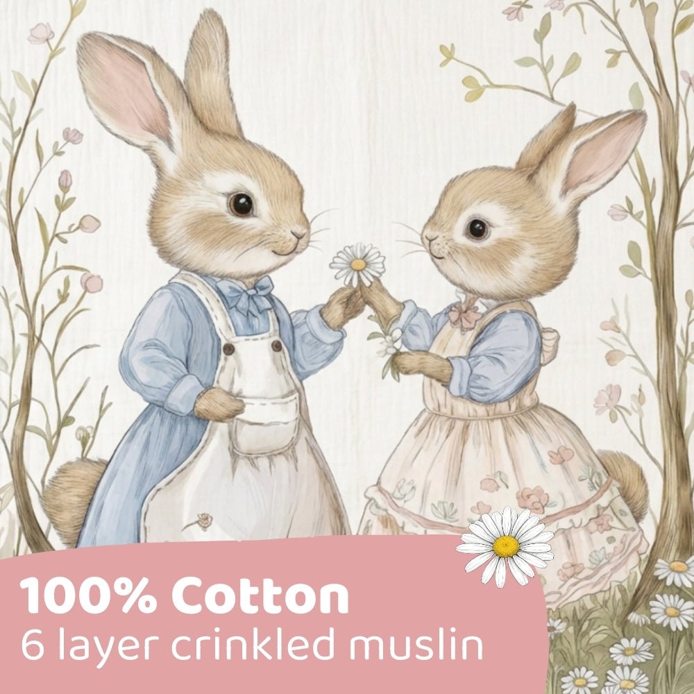 Meadow Mates Muslin 6- Layer Blanket, (0-2 Years) - Swaddles and Blankets | haus & kinder