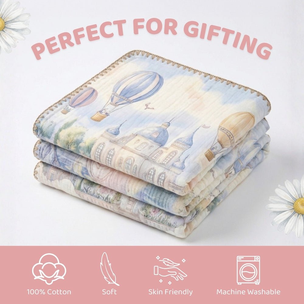 Meadow Mates Muslin 6- Layer Blanket, (0-2 Years) - Swaddles and Blankets | haus & kinder
