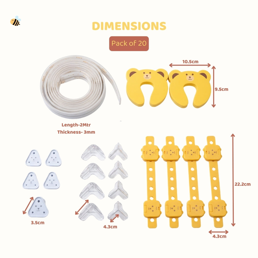 Baby Bear Safety Kit- Set Of 20, (6M- 3YR)