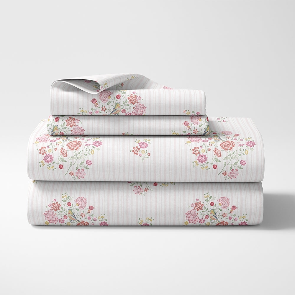 Ring Spun 100% Cotton Bedsheet- Elderflower Dream