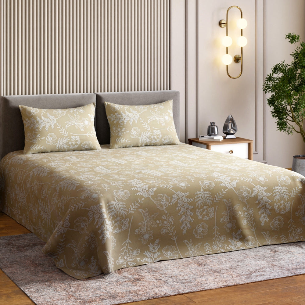 Ring Spun 100% Cotton Bedsheet- Muted Reverie