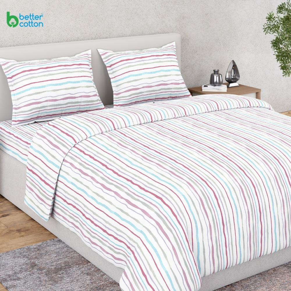 Ring Spun 100% Cotton Bedsheet- Rainbow Rhapsody