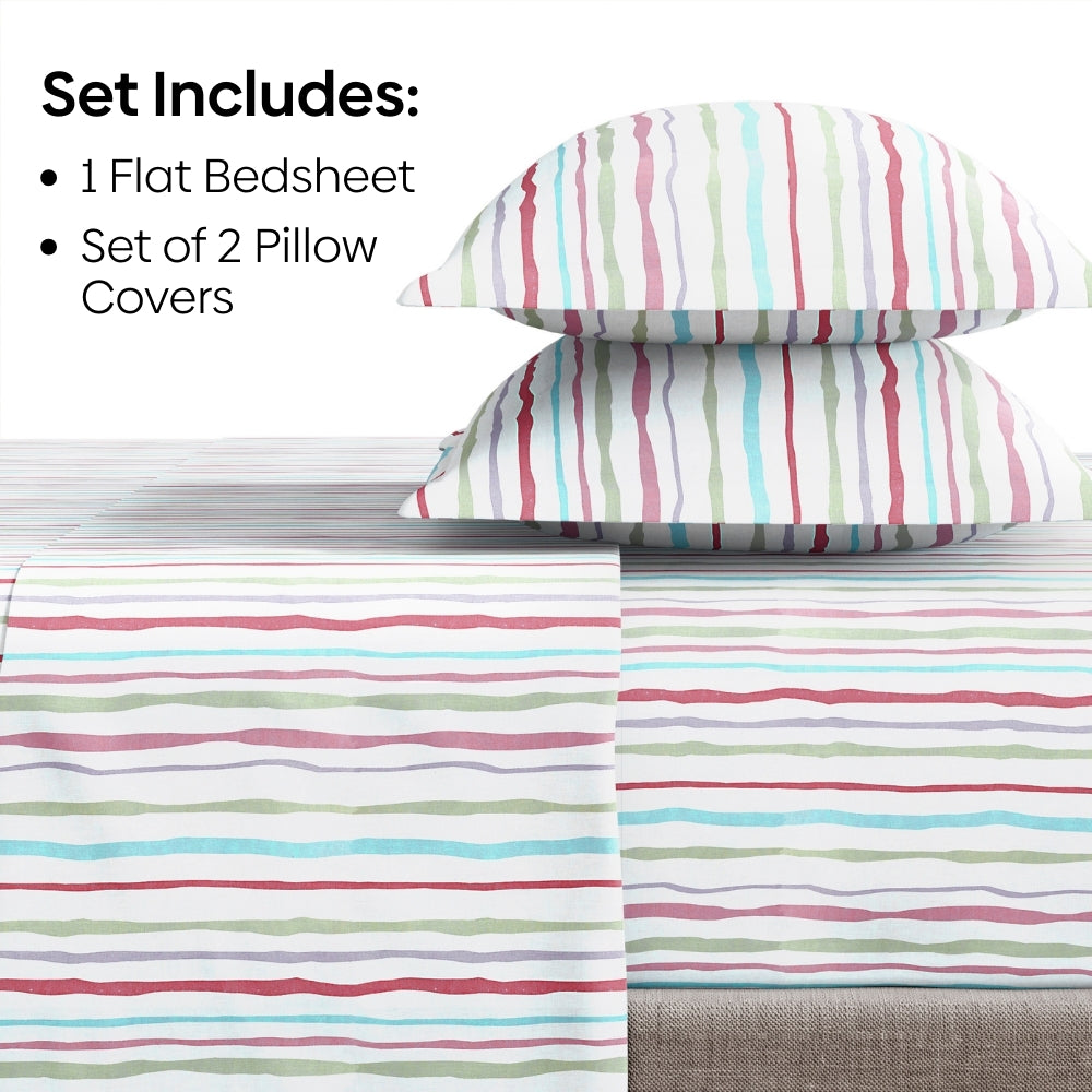 Ring Spun 100% Cotton Bedsheet- Rainbow Rhapsody