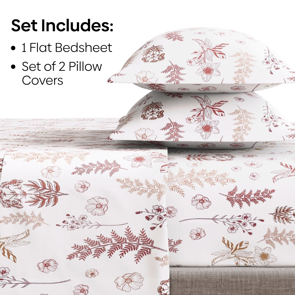 Ring Spun 100% Cotton Bedsheet- Whispering Meadows