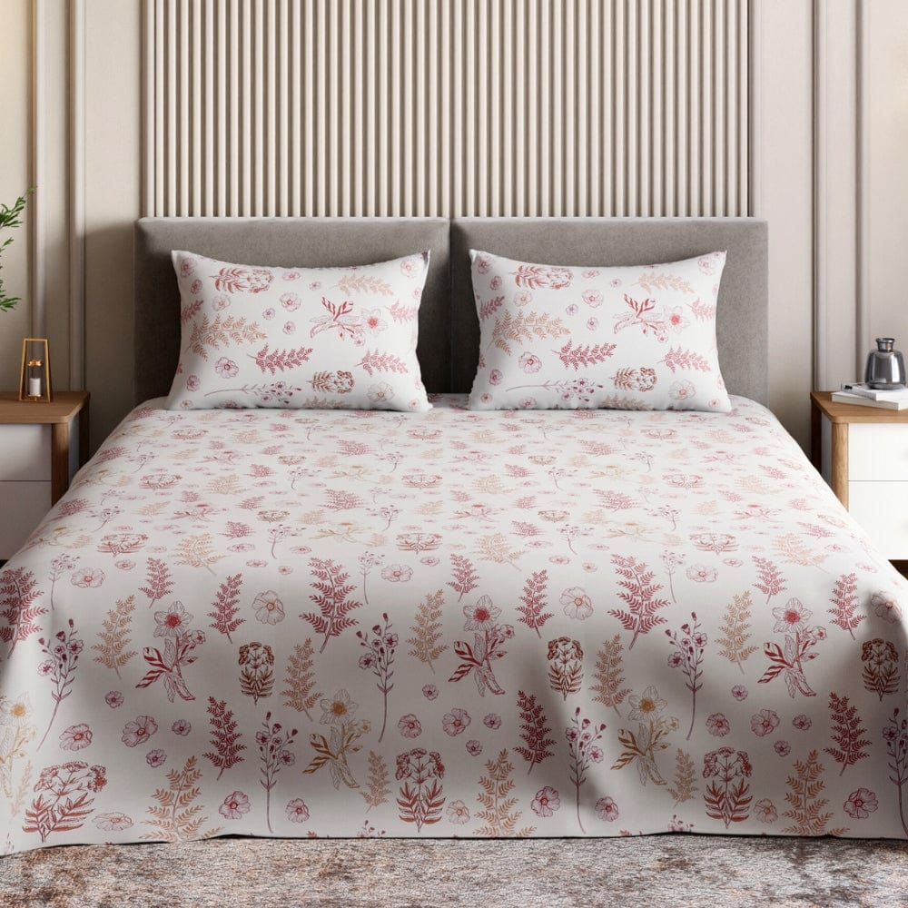 Ring Spun 100% Cotton Bedsheet- Whispering Meadows
