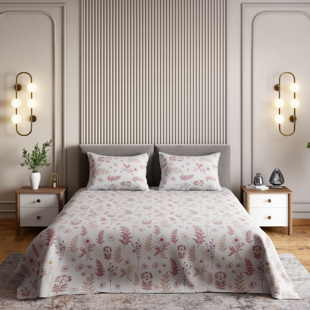 Ring Spun 100% Cotton Bedsheet- Whispering Meadows