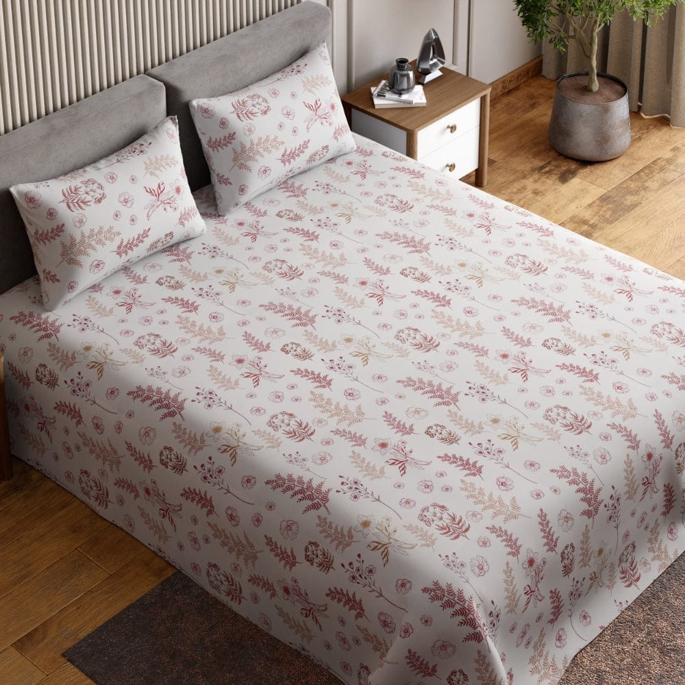 Ring Spun 100% Cotton Bedsheet- Whispering Meadows