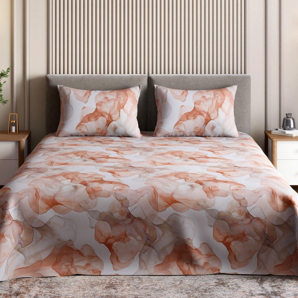Digital Printed 210 TC Bedsheet- Brushed Clay