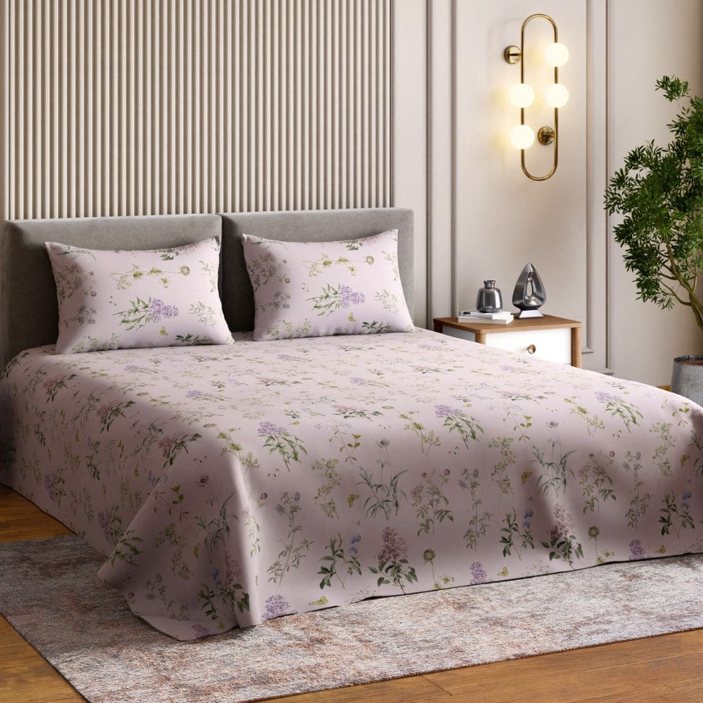 Digital Printed 210 TC Bedsheet- Etheral Garden