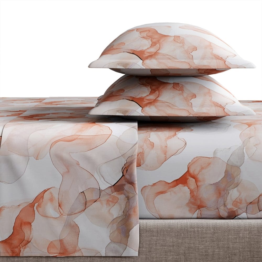 Digital Printed 210 TC Bedsheet- Brushed Clay
