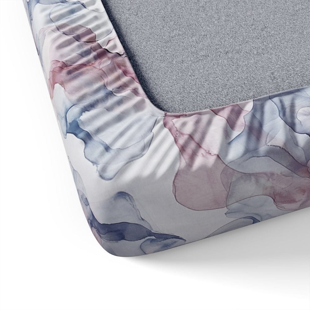 Digital Printed 210 TC Bedsheet- Mist and Mauve