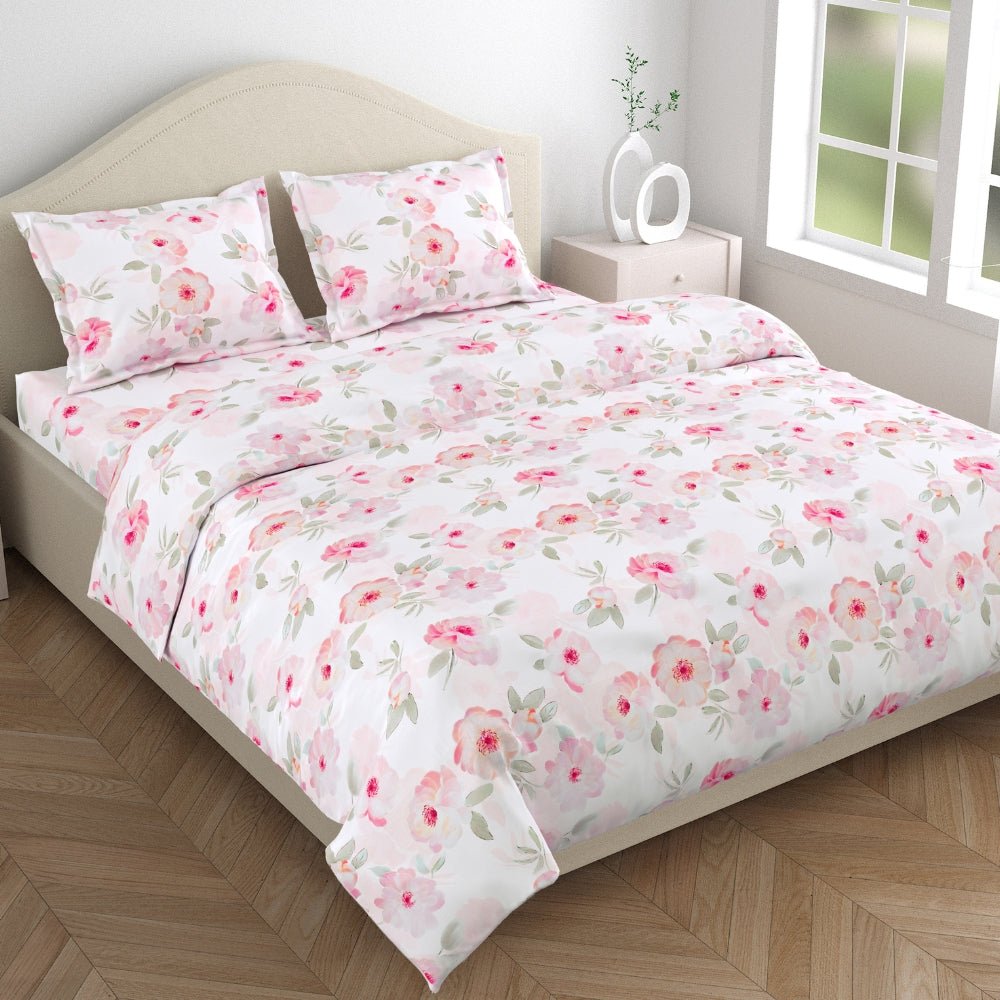 Tencel 300 TC Bedsheet Fleur Elysee, Multicolor - Bedsheets | haus & kinder