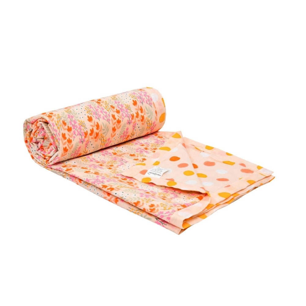 Kawai Bloom Reversible AC Blanket - Pink - Dohar | haus & kinder