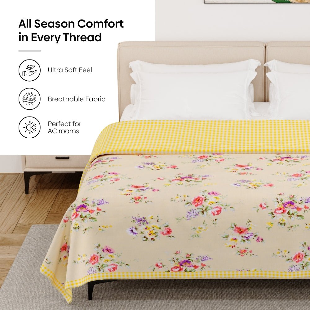 Rose Kobai Reversible AC Blanket - Brown - Dohar | haus & kinder