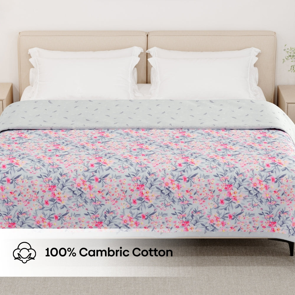 Sakura Whisper Reversible AC Blanket - Grey