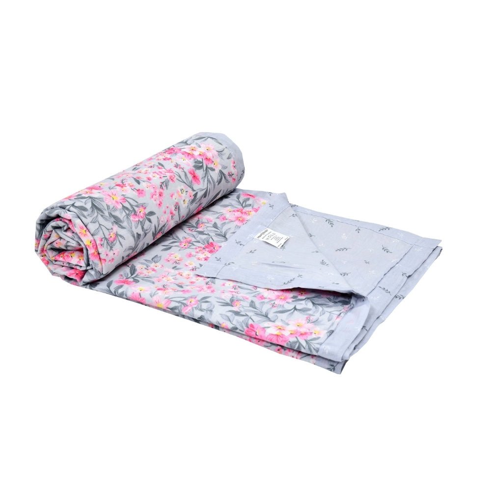 Sakura Whisper Reversible AC Blanket - Grey - Dohar | haus & kinder