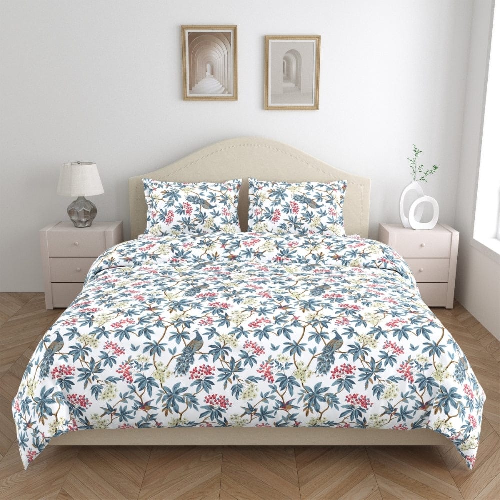 Regal Bloom 100% Cotton Double Size Bedsheet, 144 TC