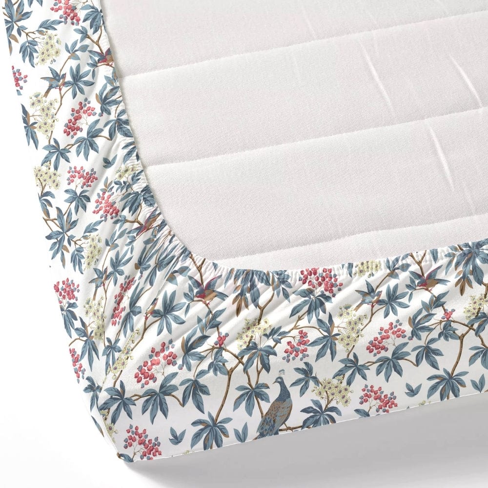 Regal Bloom 100% Cotton King Fitted Bedsheet, 144 TC