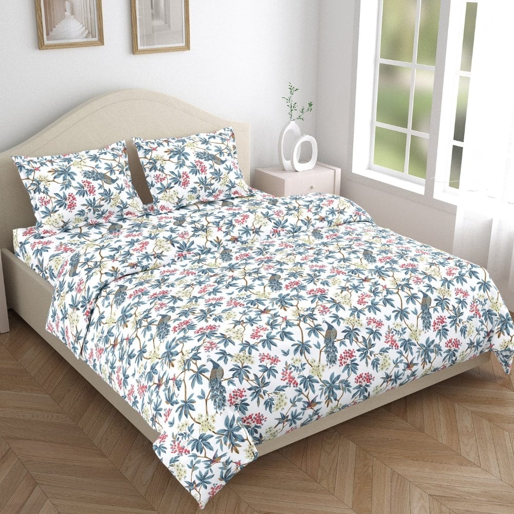 Regal Bloom 100% Cotton King Bedsheet, 144 TC