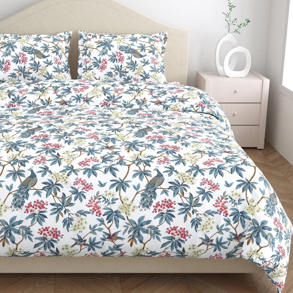 Regal Bloom 100% Cotton Double Size Bedsheet, 144 TC