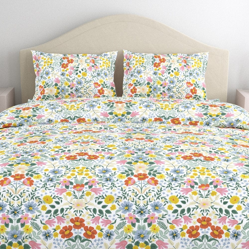 Royal Bloomscape 100% Cotton Double Size Bedsheet, 144 TC