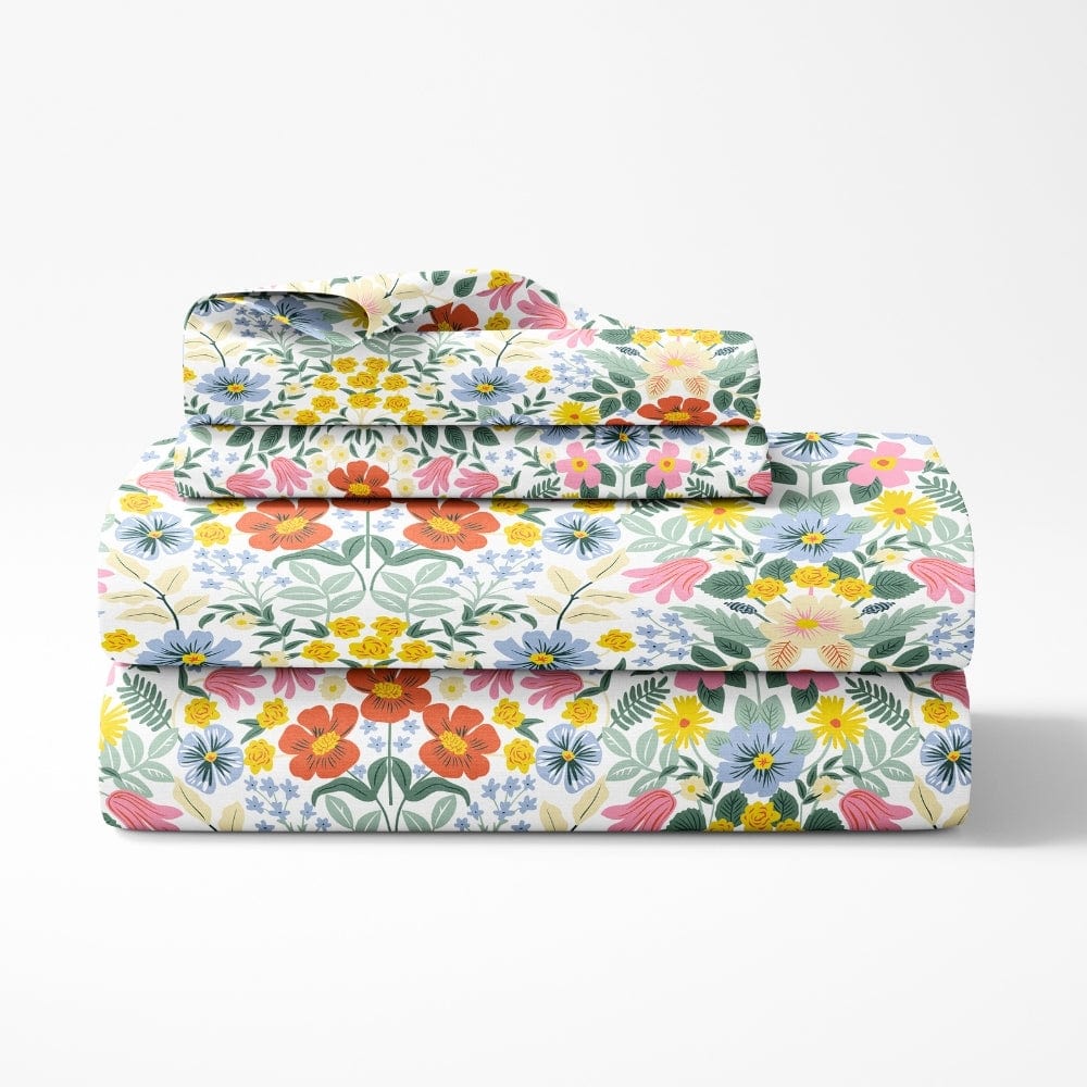 Royal Bloomscape 100% Cotton Double Fitted Bedsheet, 144 TC