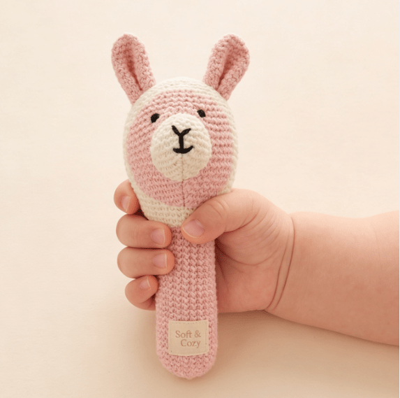 Rattle-Wooly, Pink - Toys | haus & kinder