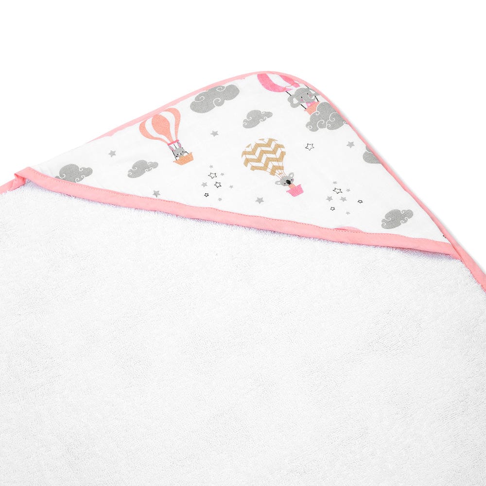 Cotton Muslin-Terry Hooded Towel ( Newborn - 12 Months) - Serene Dreamscape