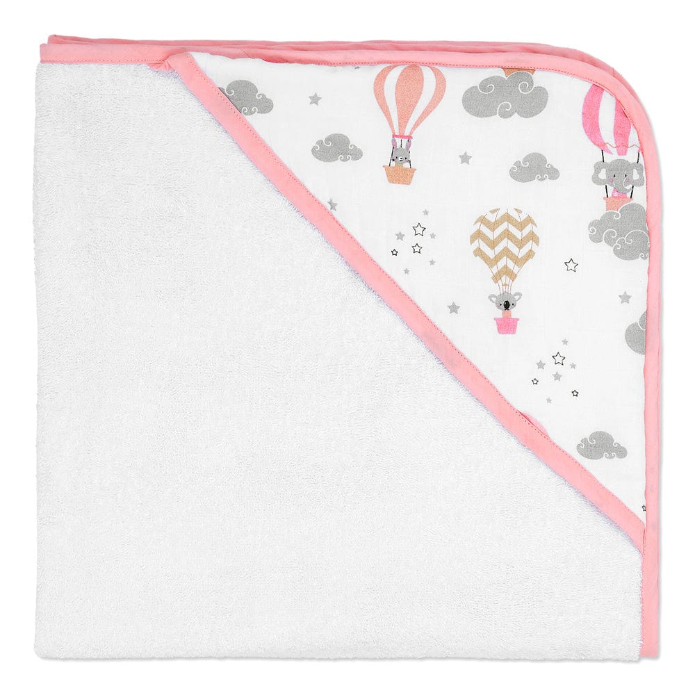 Cotton Muslin-Terry Hooded Towel ( Newborn - 12 Months) - Serene Dreamscape