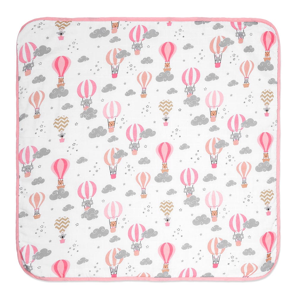 Cotton Muslin-Terry Hooded Towel ( Newborn - 12 Months) - Serene Dreamscape