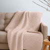Oat Meadow Knitted Throw, Pale Whisper