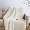 Snow Cream Knitted, Throw Ivory