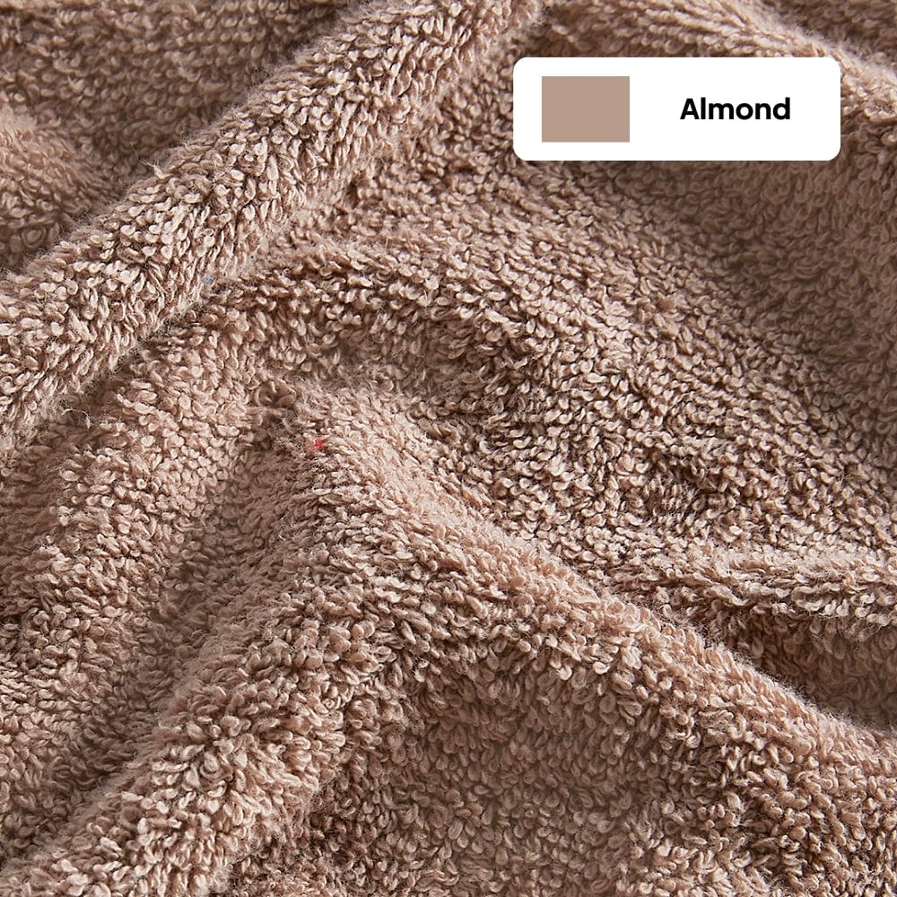 100% Cotton Harmony Combed Bath Set- Pack Of 6 (Cobalt, Almond)