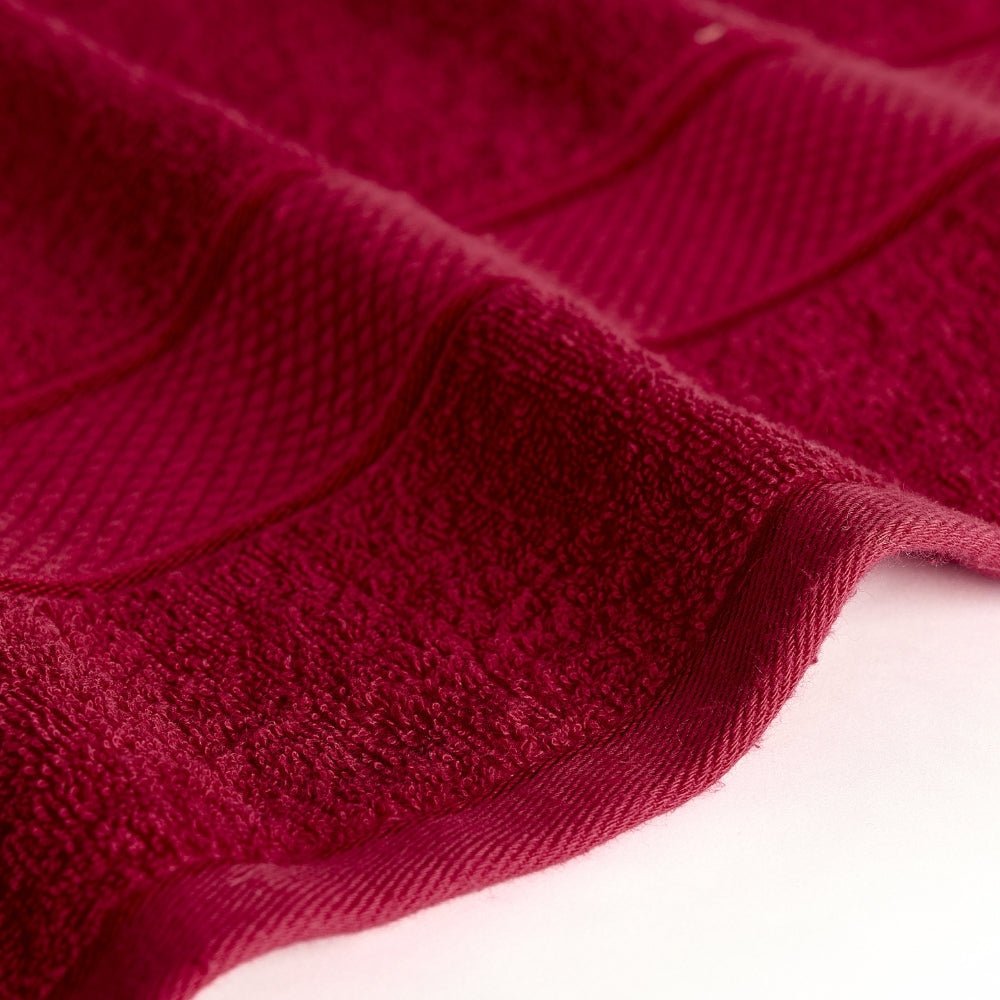 Bliss 100% Cotton Bath Towel Set of 2 – Raspberry & Taupe - Bath Towel | haus & kinder