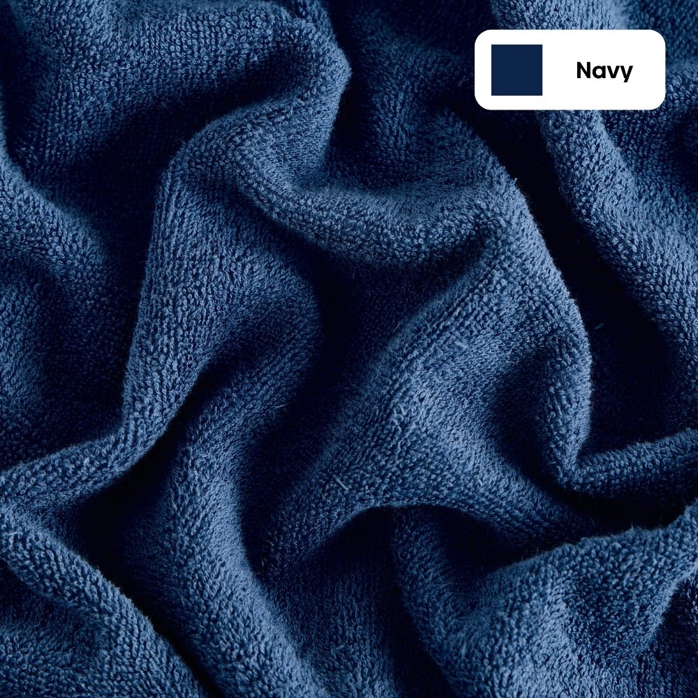 Bliss 100% Cotton Bath Towel Set of 2 – Navy & Pink - Bath Towel | haus & kinder