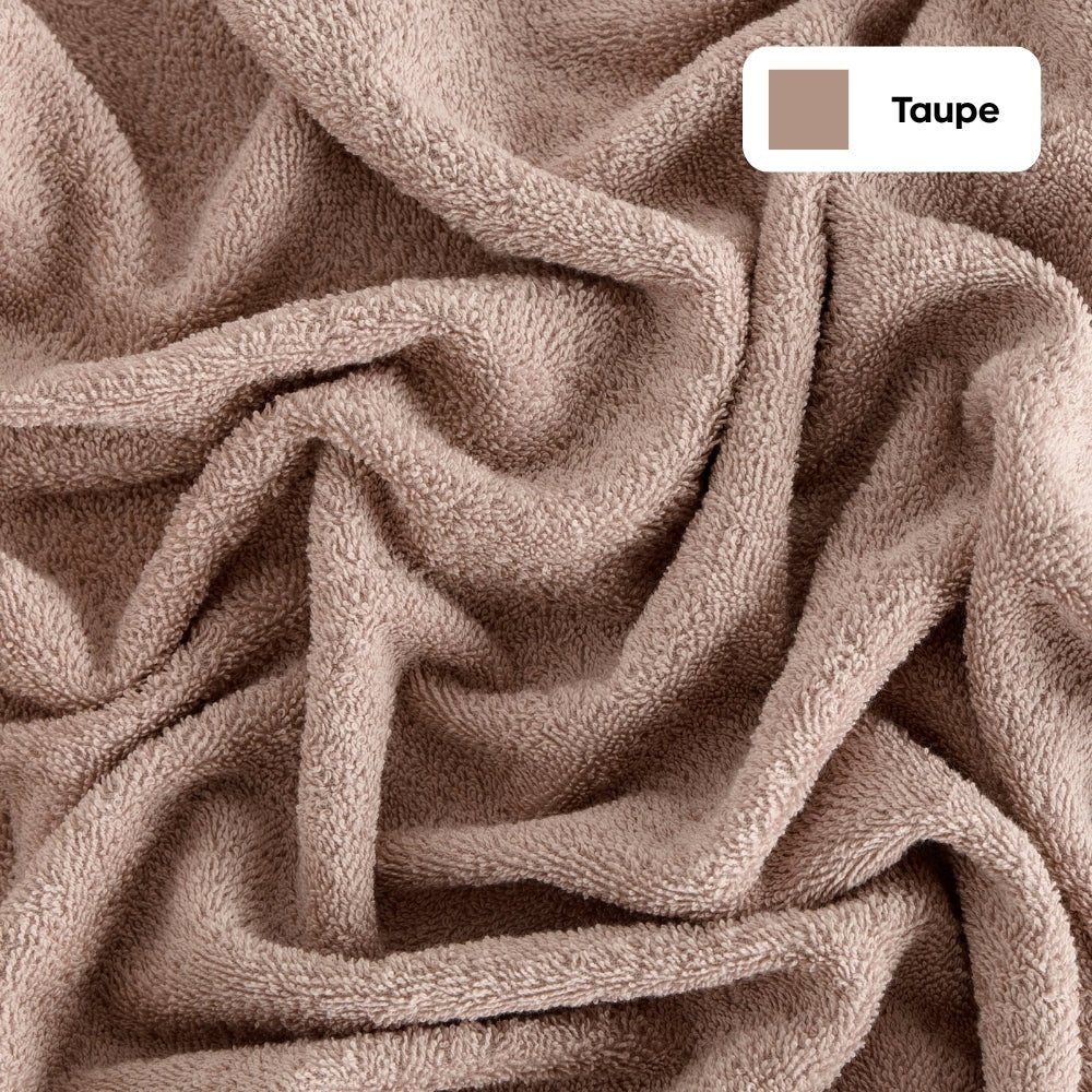 Bliss 100% Cotton Bath Towel Set of 2 – Mocha & Taupe - Bath Towel | haus & kinder