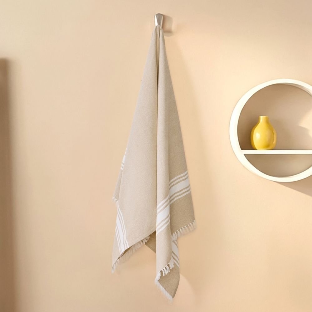 Calista 100% Cotton Bath Towel, Biscuit - Bath Towel | haus & kinder